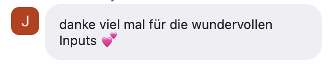 Danke für Inputs